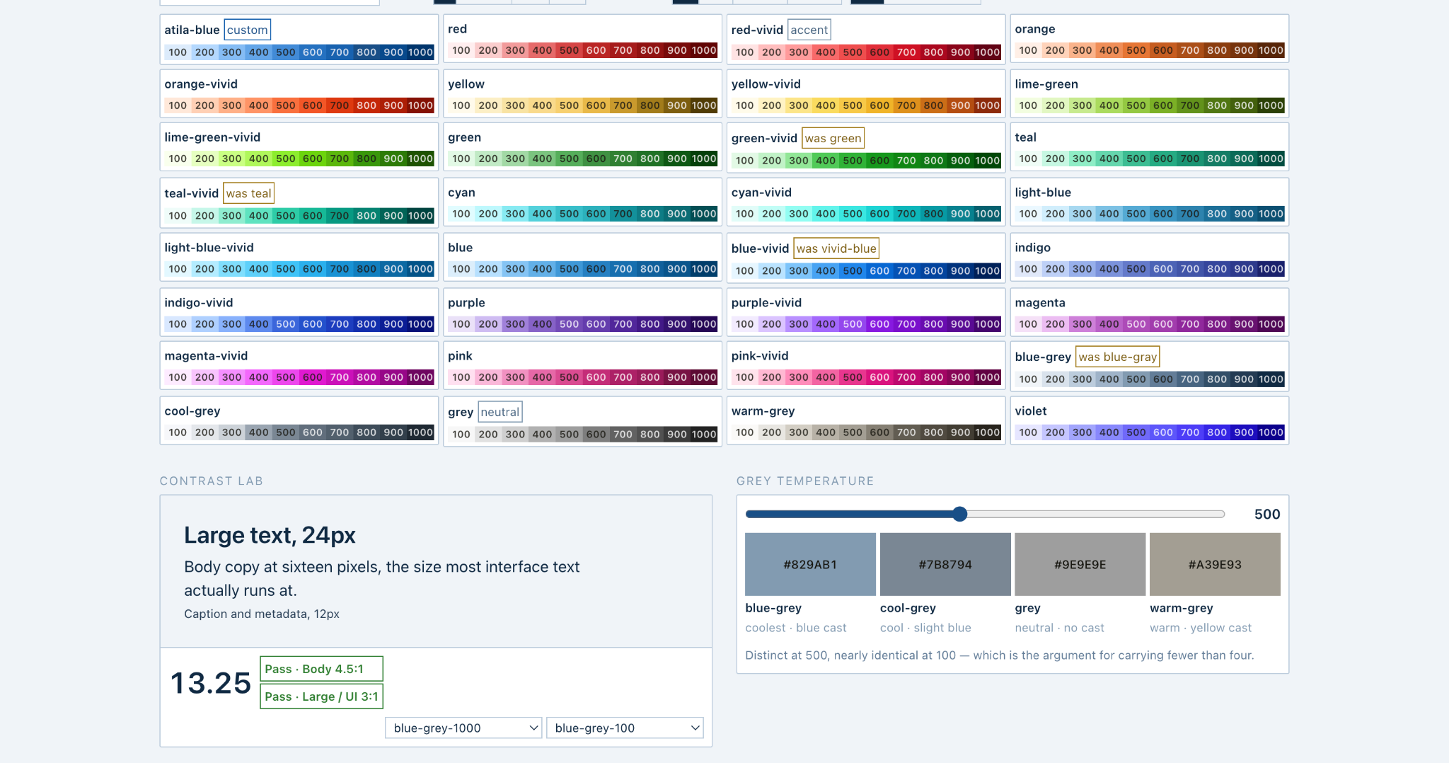 Design Studio colour system